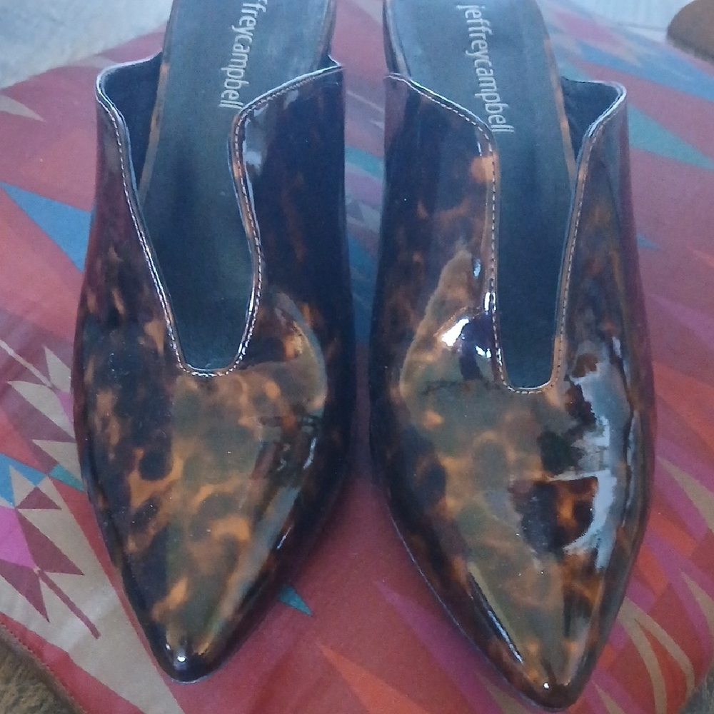 Jeffrey Campbell SALTAIRE Tortoiseshell Mules 8.5 - Picture 4 of 10